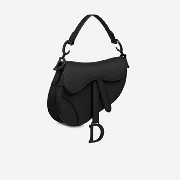 Dior Mini Saddle Bag Black Ultramatte Calfskin M0447SLLO M989