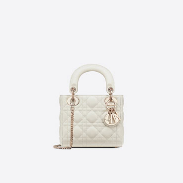 Mini Lady Dior Bag Latte Cannage Lambskin M0505OCAL M030