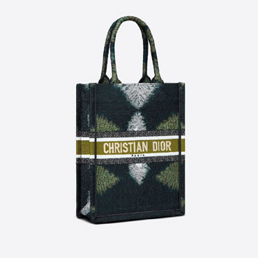 Vertical Dior Book Tote Embroidery with Metallic Thread M1272ZTYH M884