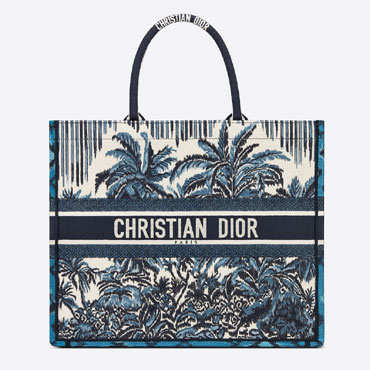 Dior Book Tote Blue Dior Palms Embroidery M1286ZREU M928