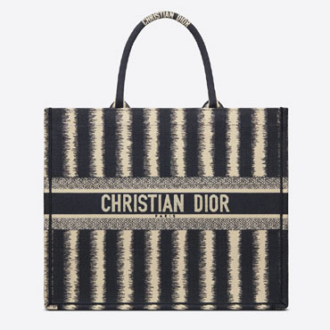 Dior Book Tote Blue D Stripes Embroidery M1286ZRFQ M928