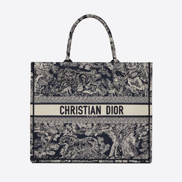 Large Dior Book Tote Reverse Embroidery M1286ZRGO M928