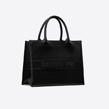 Small Dior Book Tote Black Calfskin M1296ZGSB M900