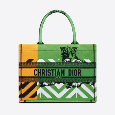 Medium Dior Book Tote Bright Green and Orange M1296ZRON M887