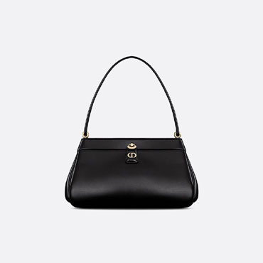 Medium Dior Key Bag Black Box Calfskin M1843OBEQ M900