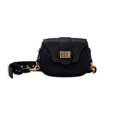 Dior D-fence saddle bag in blue smooth calfskin M6501CVWU M83B