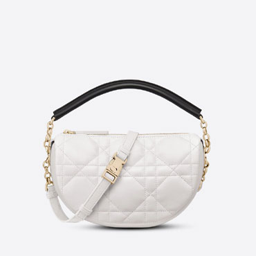 Small Dior Vibe Hobo Bag White Cannage Lambskin M7200ONOA M879