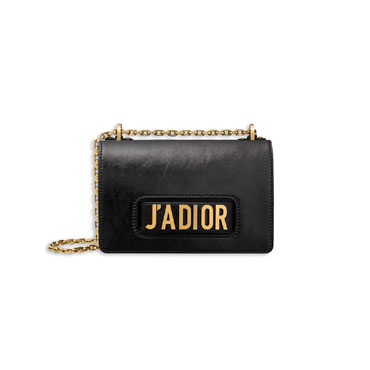 j adior flap bag with chain in black crinkled calfskin M9000CLLM M900