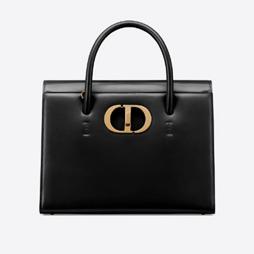 Dior Large St Honore Tote Black Box Calfskin M9306UMOS M911