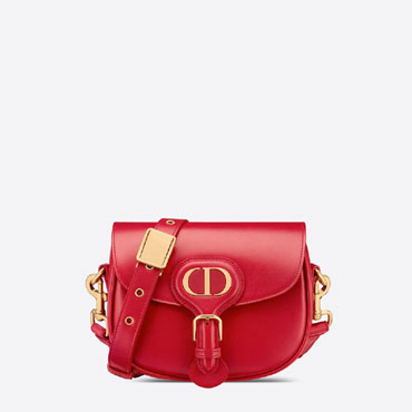 Small Dior Bobby Bag Poppy Red Box Calfskin M9317UMOL M53R