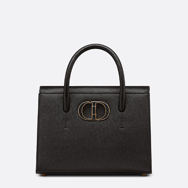 Dior Medium St Honore Tote Black Grained Calfskin M9321UMBA M911