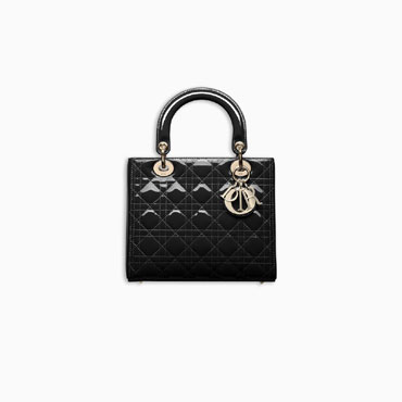 Lady Dior bag in black patent cannage calfskin VRB44550 N0