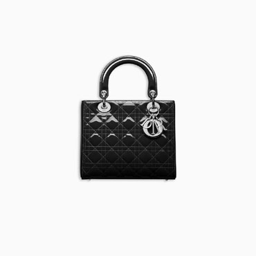 LADY DIOR BAG IN BLACK PATENT CANNAGE CALFSKIN VRB44551 N0