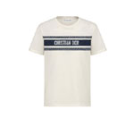 Dior T-Shirt White and Navy 143T04A4043 X0200