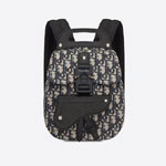 Mini Saddle Backpack Navy Blue Dior Oblique Jacquard 1ADBA086YKY H27E