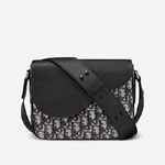 Mini Saddle Messenger Bag Dior Black Grained Calfskin 1ADME130YKS H27E