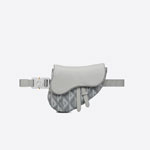 Mini Saddle Bag Dior Gray CD Diamond Canvas Calfskin 1ADPO022CDP H42E