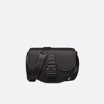 Dior Gallop Bag with Strap Black Grained Calfskin 1ADPO255LAC H00N