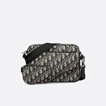 Saddle Triple Pouch Beige and Black Dior Oblique Jacquard 1ADPO276YKY H27E