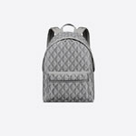 Rider Backpack Dior Gray CD Diamond Canvas Smooth Calfskin 1ESBA088CDP H42E