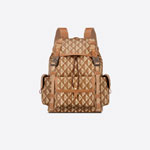 Dior Hit The Road Backpack Coffee CD Diamond Canvas 1ESBA163CDP H24E