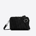 Messenger Pouch Black Dior Oblique Galaxy Leather 2ESBC119VPD H03E