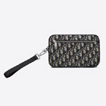 Pouch Beige and Black Dior Oblique Jacquard 2ESCA340YSE H05E