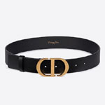 Dior 30 Montaigne 35MM Belt Black Smooth Calfskin B0077UVWV M900