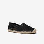 Dior Granville Espadrille Black Mesh Embroidery KCB585EMR S900