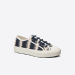 Walkn Dior Sneaker Deep Blue D Stripes Embroidered Cotton KCK211IKE S56B