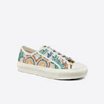 Walk n Dior Sneaker Lights Embroidered Cotton KCK211LUE S89Z