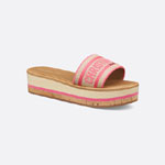 Dioriviera Dway Platform Slide Embroidered Cotton KCO052ECJ S73P