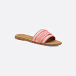 Dioriviera Dway Slide Natural Raffia Candy Pink KCO062ECJ S73P