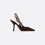 Dior Jadior Slingback Pump Black Embroidered Cotton KCP920SEM S900