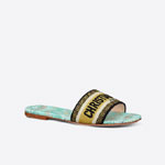 Dior Dway Slide Multicolor Embroidered Cotton KCQ209LUE S26B