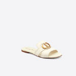 Dior 30 Montaigne Slide White Calfskin KCQ266VEA S03W