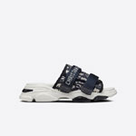 D-Wander Slide Deep Blue Dior Oblique Technical Fabric KCQ351OBY S56B