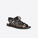 Dior D Trap Sandal Black Matte Calfskin KCQ510CFM S900