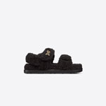 Dioract Sandal Black Shearling KCQ773SPK S900