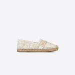 Dior Granville Espadrille Gold Cotton Embroidered KDB585JHL S67W