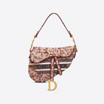 Saddle Bag Metallic Pink Dior Brocart Embroidery M0446CRWI M79E