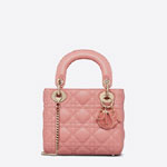 Mini Lady Dior Bag Peach Blossom Pink Cannage Lambskin M0505OCEA M69P