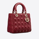 Medium Lady Dior Bag Cherry Red Lambskin M0565ONGE M52R