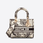 Dior Medium Lady D Lite Bag Latte Toile de Jouy M0565ORHZ M941