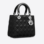 Medium Lady Dior Bag Black Cannage Lambskin M0565PNGE M900