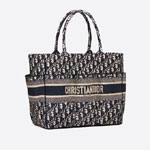 Catherine Tote Bag Blue Dior Oblique Embroidery M1279ZRIW M928