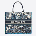 Dior Book Tote Blue Dior Palms Embroidery M1286ZREU M928