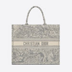 Large Dior Book Tote Gray Toile de Jouy M1286ZRGO M932