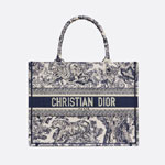 Medium Dior Book Tote Blue Embroidery M1296ZTDT M808