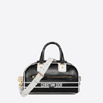 Small Dior Vibe Zip Bowling Bag Black and White M6209OOBR M911